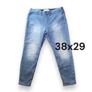 Soft Surroundings Supremely Soft Pull-On Skinny Blue Jeans Size XL (38x29)